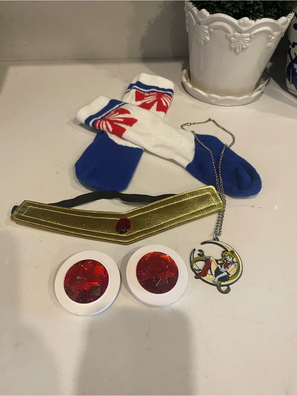 Sailor Moon Cosplay Accessory Set - Red, Blue, Gold - Picture 3 of 3